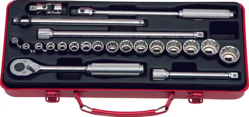 3/8 Sq. Dr. Socket Set 6, 12 point 22 pieces