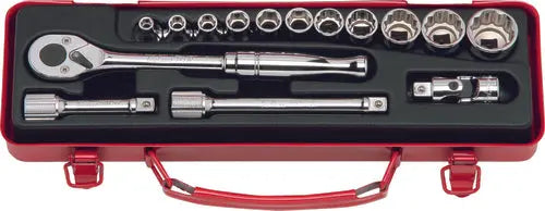 3/8 Sq. Dr. Socket Set 6, 12 point 15 pieces