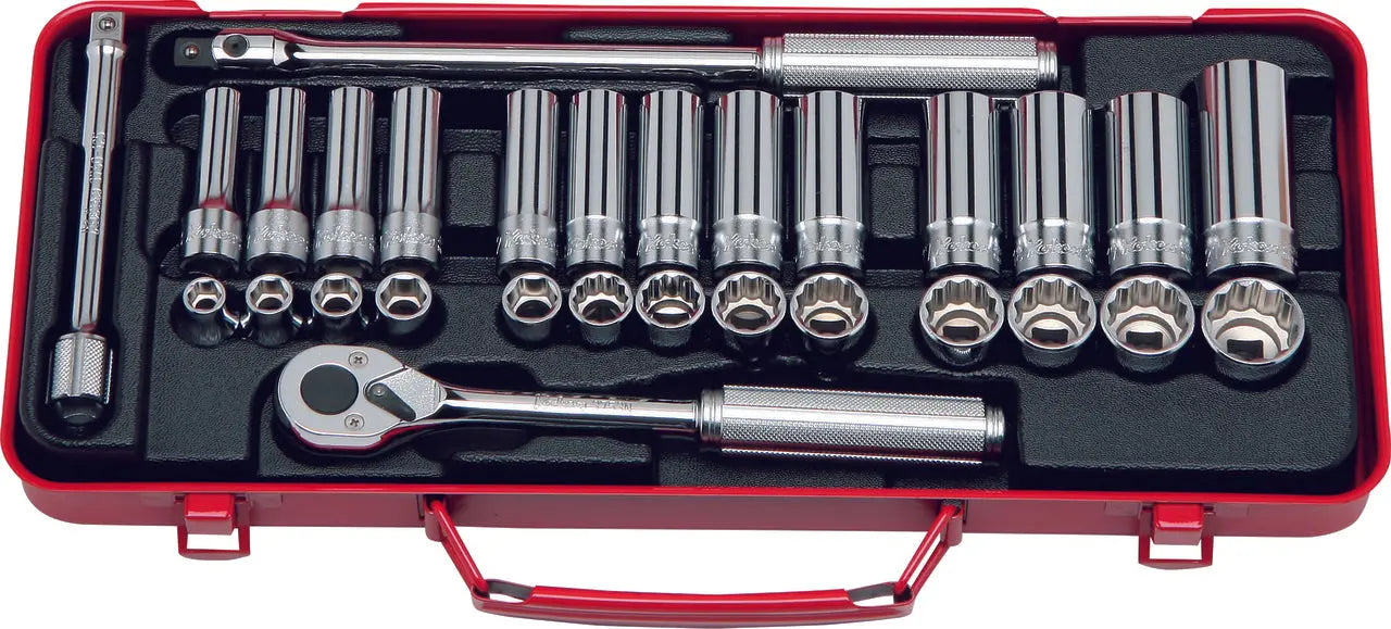 3/8 Sq. Dr. Socket Set 6, 12 point 29 pieces