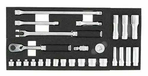 Z-Series 3/8" Sq.Dr. Socket Set w/ 72 Tooth Ratchet, 26 pcs.