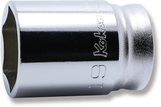 3/8 Sq. Dr. Socket 19mm 6 point Length 35mm Z-series