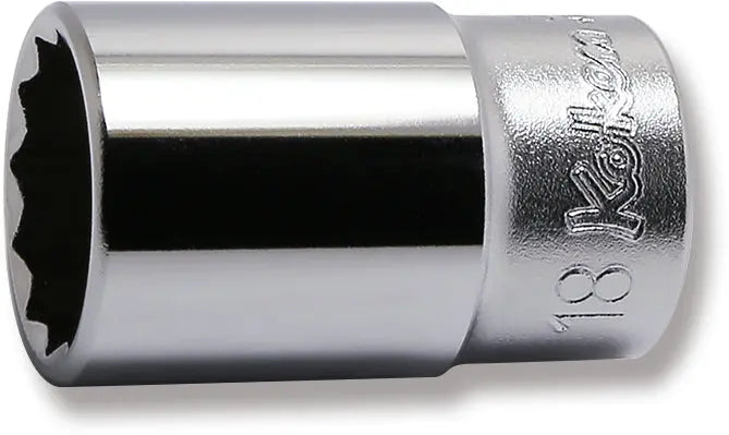 3/8 Sq. Dr. Socket 18mm 12 point Length 40mm