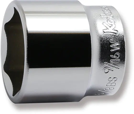3/8 Sq. Dr. Socket Whitworth 9/16 6 point Length 35mm