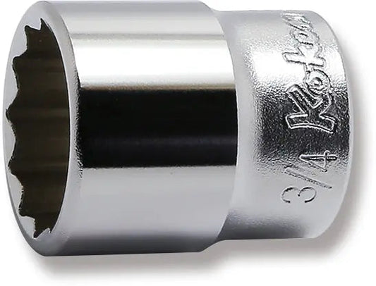 3/8 Sq. Dr. Socket 3/4 12 point Length 30mm