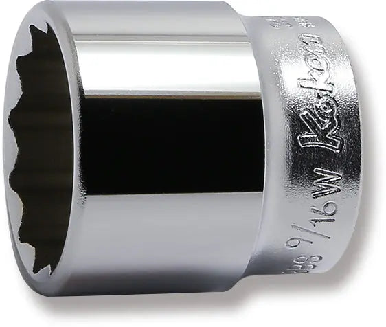 3/8 Sq. Dr. Socket Whitworth 9/16 12 point Length 35mm