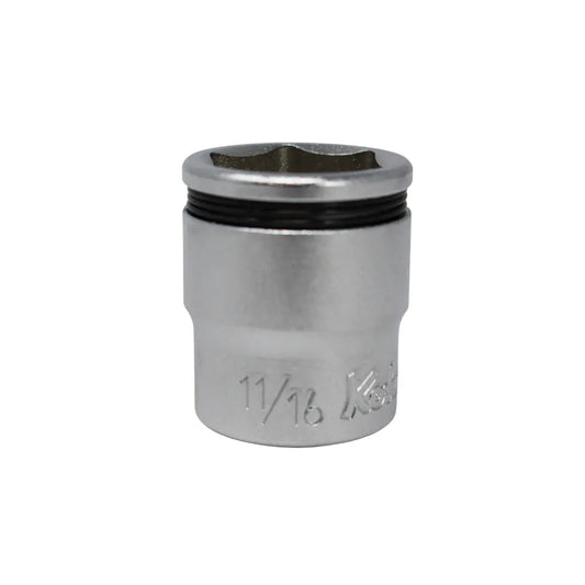 3/8 Sq. Dr. SAE Nut Grip Chrome Socket in 11/16