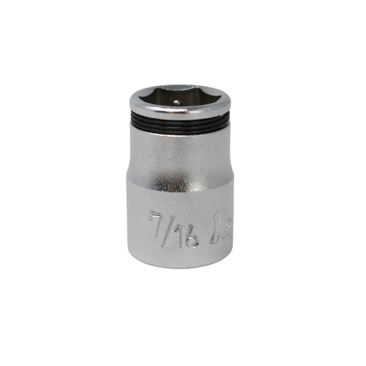 3/8 Sq. Dr. SAE Nut Grip Chrome Socket in 7/16