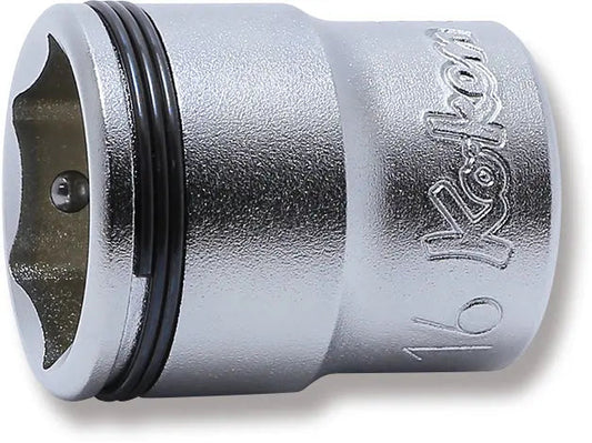 3/8 Sq. Dr. Socket 16mm Nut Grip Length 27mm