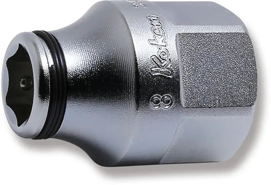 3/8 Sq. Dr. Socket 8mm Nut Grip Length 26mm Outer Hex 17mm