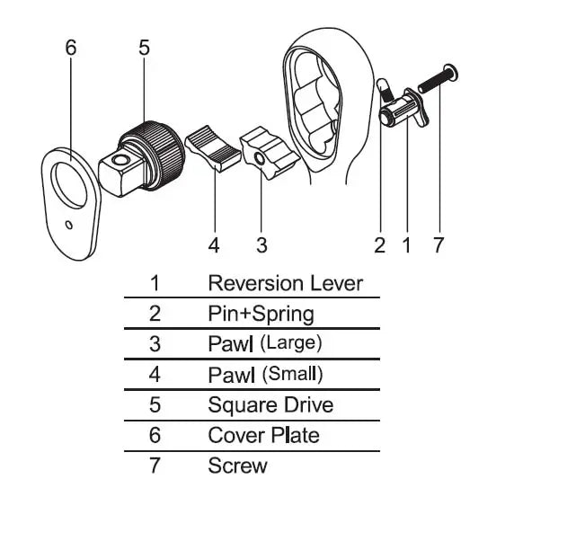Renewal Kit for 72 Tooth 3/8" Z-Series Ratchets (3725Z, ZS and 3726Z, ZS)