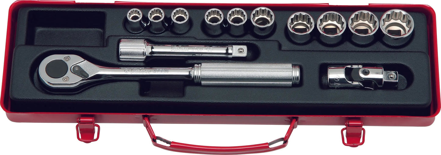 1/2 Sq. Dr. 13 Piece 12-Point Metric Socket Set 10-24mm