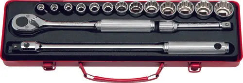 1/2 Sq. Dr. 16 Piece 12-Point Metric Socket Set 8-26mm