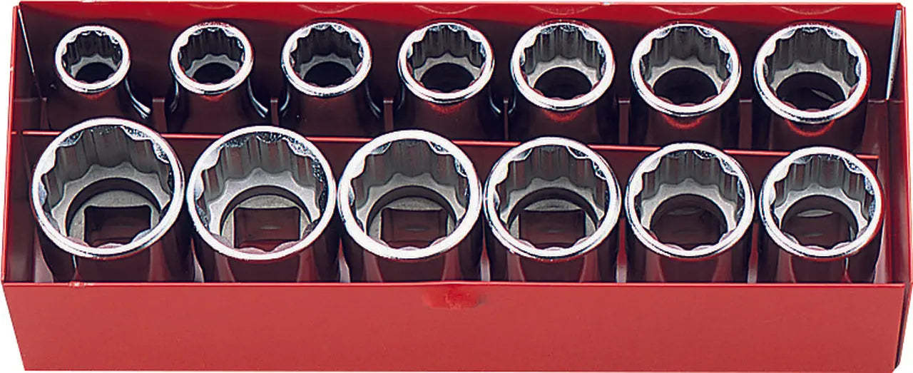 1/2 Sq. Dr. 13 Piece 12-Point SAE Socket Set 3/8-15/16"