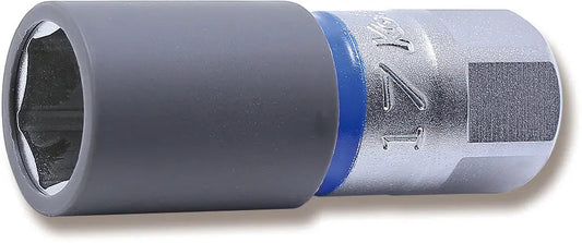 1/2 Sq. Dr. Wheel Nut Socket 17mm Extra Thin walled Length 65mm Color coded Protector