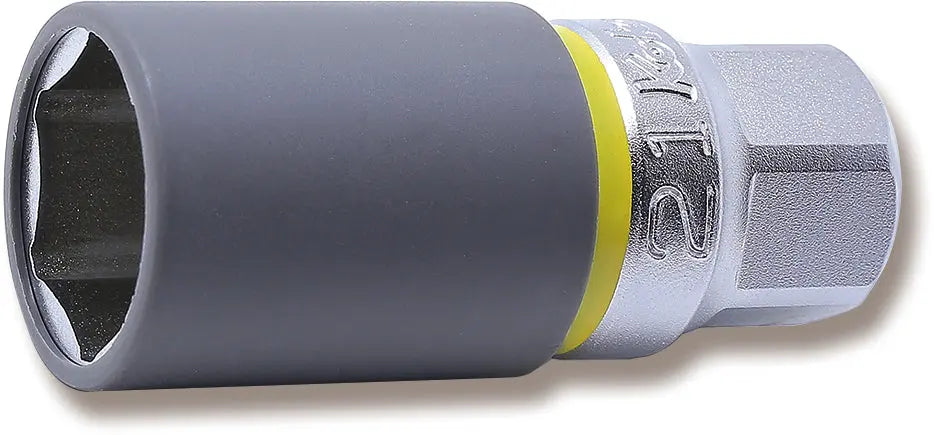 1/2 Sq. Dr. Wheel Nut Socket 21mm Extra Thin walled Length 65mm Color coded Protector