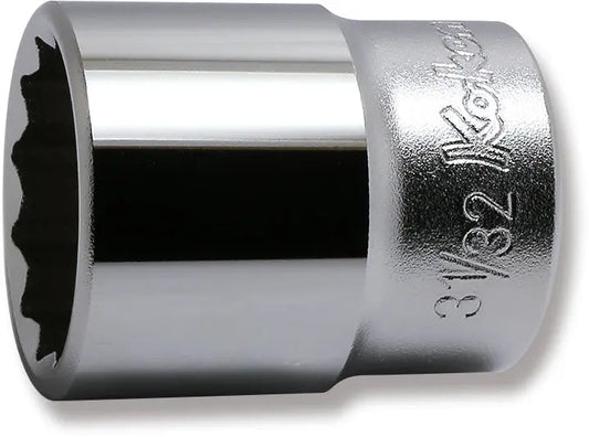 1/2 Sq. Dr. Socket 31/32 12 point Length 42mm