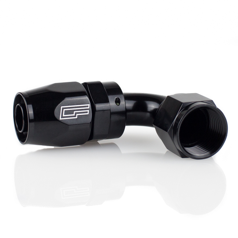 -06 AN 180 Degree Female Aluminum Hose End (PTFE)