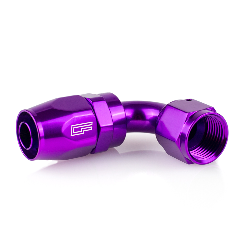 -12 AN 90 Degree Female Aluminum Hose End (PTFE)