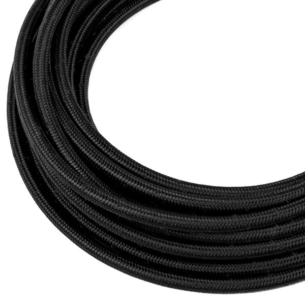 20AN Braided Black Nylon Hose / Line (E85 + Race Fuel Safe) - 5ft roll