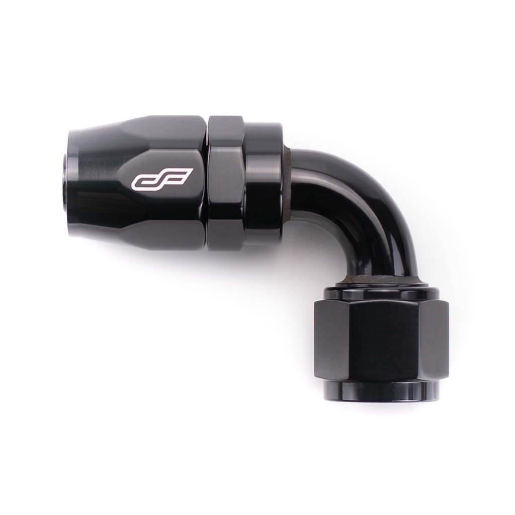 -04 AN 90 Degree Female Aluminum Hose End (PTFE)