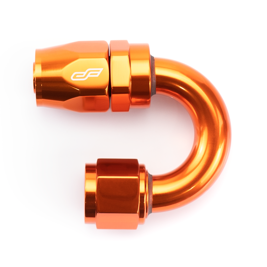 -06 AN 180 Degree Female Aluminum Hose End Fitting