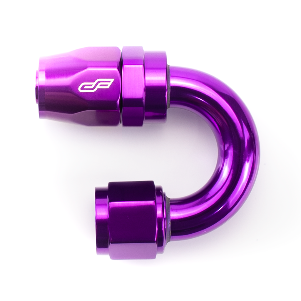 -6 AN 180 Degree Female Aluminum Hose End Fitting