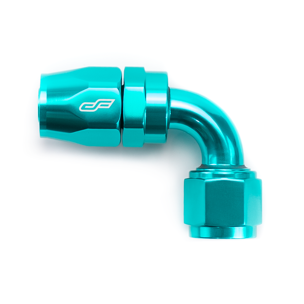 -10 AN 90 Degree Female Aluminum Hose End Fitting