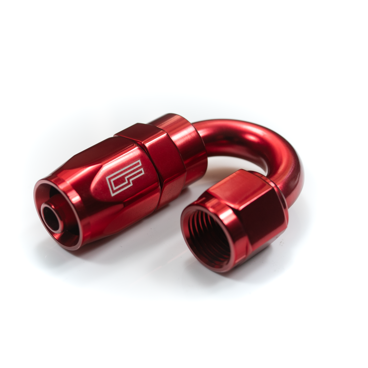 -8 AN 180 Degree Female Aluminum Hose End (PTFE)