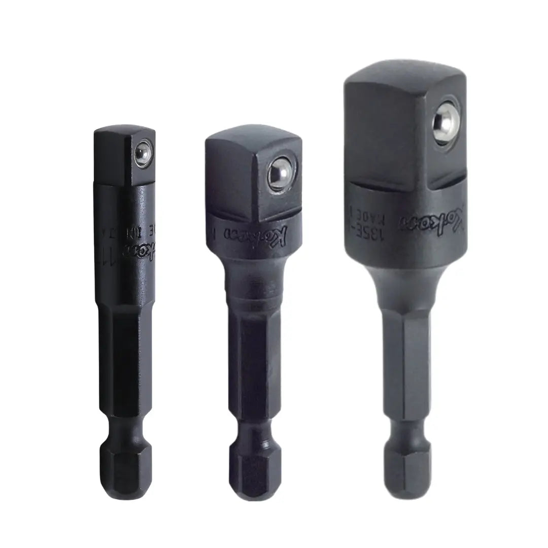 Impact Adapter Set 1/4" Hex to Square Drive
