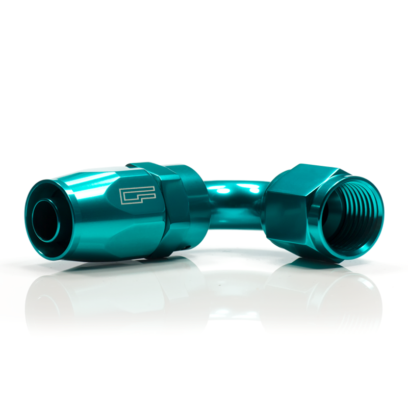 -12 AN 90 Degree Female Aluminum Hose End (PTFE)