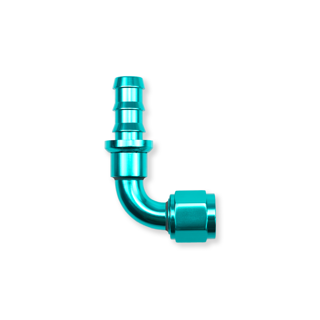 -10 AN 90 Degree Female Push-Loc Fitting