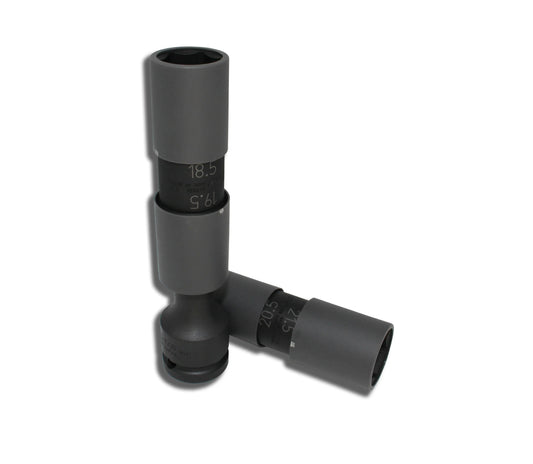 1/2 Sq. Dr. Double Ended Socket for Damaged Wheel Nut/Bolt - 3 piece 1