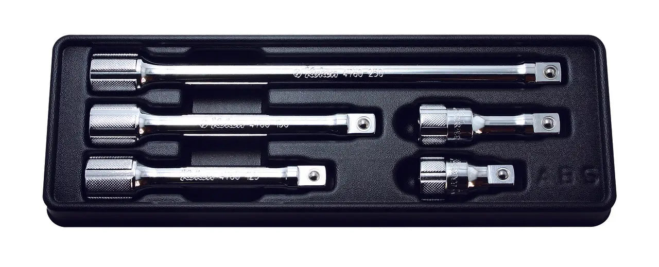 1/2 Sq. Dr. Extension Bar Set 50-250mm ABS Tray 5 pieces
