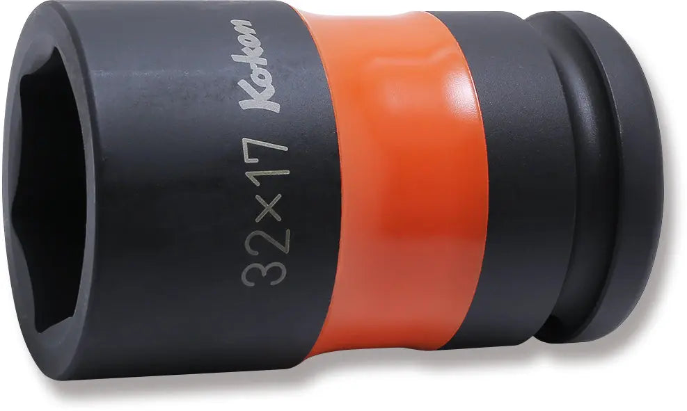 3/4 Sq. Dr. Rear Wheel Nut Socket 32 x 17mm Hex x Square 75mm Color coded