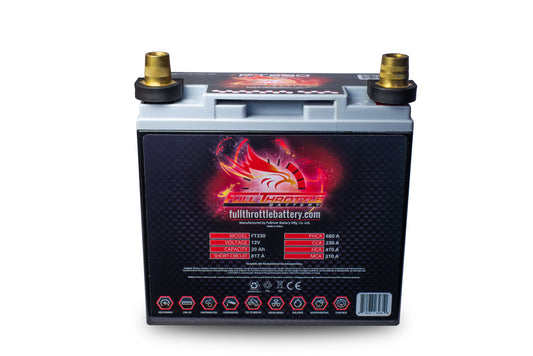 Full Throttle FT230 Lightweight Battery With Terminals Mele Design Firm