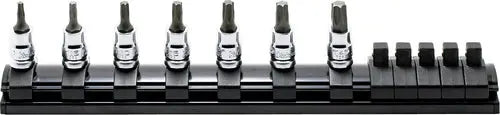 1/4 Sq. Dr. 7 Piece Z-Series TORX® Bit Socket Set T10-T40 Length 50mm