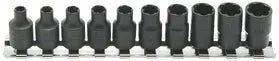 1/4 Sq. Dr. Nut Twister Set 4mm-10mm 10 pieces
