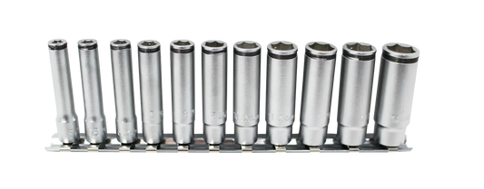 Special 1/4 Sq. Dr. Deep NUT GRIP® Socket Set, 5-14mm - 11 pieces