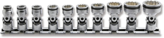 Ko-ken 1/4" Sq. Drive SAE Universal 12-Point NUT GRIP® 10 Piece Socket Set