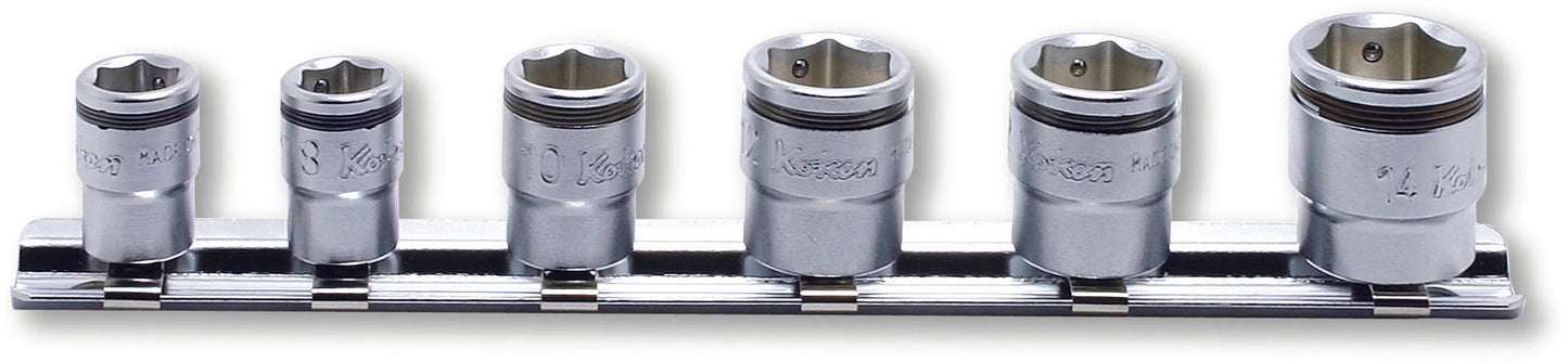1/4 Sq. Dr. Short NUT GRIP® Socket Set, 7-14mm - 6 pieces