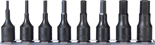 3/8 Sq. Dr. Bit Socket Set 3mm-12mm Hex 200mm 8 pieces