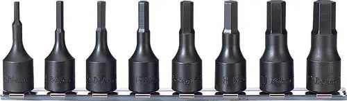 3/8 Sq. Dr. Bit Socket Set 1/8-1/2 Hex 200mm 8 pieces