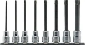 3/8 Sq. Dr. 8 Piece Round Shank Tamper-Resistant TORX® Bit Socket Set T20H-T55H