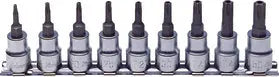 3/8 Sq. Dr. 9 Piece Tamper-Resistant TORX® Bit Socket Set T10H-T50H