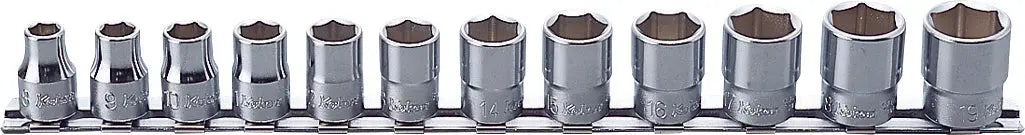 3/8 Sq. Dr. Socket Set 8-19mm 6 point 300mm 12 pieces