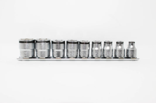 3/8 Sq. Dr. Nut-Grip, SAE, Socket Set - 9 pieces