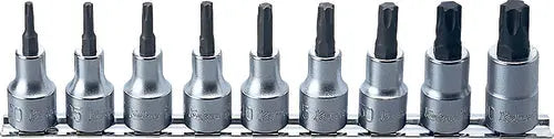 1/2 Sq. Dr. Bit Socket 9 piece TORX® Set T20-T60