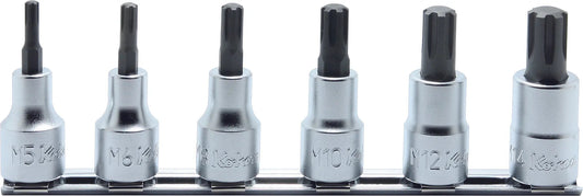 1/2 Sq. Dr. Bit Socket Set Ribe-CV M5-M16 200mm 6 pieces