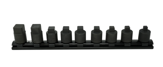 1/2" Sq. Dr. Bit Socket Set for Drain Plugs - 9 Pieces