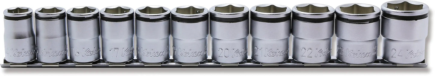 1/2 Sq. Dr. NUT GRIP® Socket Set, - 11 Pieces. 14-24mm - RS4450M/11